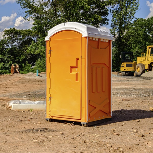 how often are the porta potties cleaned and serviced during a rental period in Wacousta